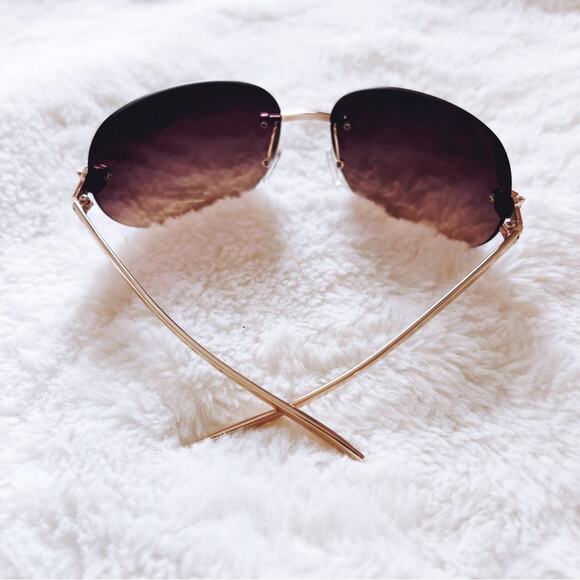 Ophelia Brown Floral Chic Sunglasses - Picture 9 of 10